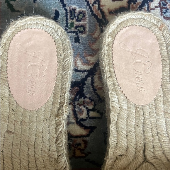 J. Crew Espadrille Platform woven raffia Slides sandals size 8 BH419 - Picture 3 of 10